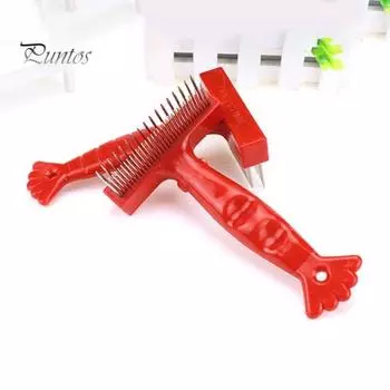 Расческа для удаления ковриков для собак, кошек, расческа для домашних животных из нержавеющей стали, расческа для расчесывания домашних животных, грабли для ухода за домашними животными, ручка в форме хвоста омара, щетка для удаления волос, триммер для в