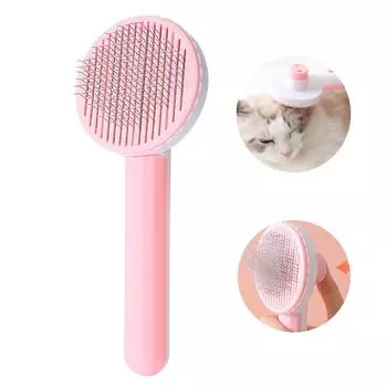 Расческа для удаления шерсти домашних животных, щетка для кошек, самоочищающаяся щетка-пуходерка для кошек, собак, скребок для удаления волос, инструмент для ухода за домашними животными, аксессуары для кошек