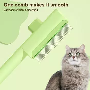Расческа для удаления шерсти домашних животных, щетка для ухода за шерстью кошек, высококачественная массажная расческа для чистки шерсти кошек, расческа для ухода за кошками, товары для животных