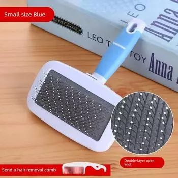 Расческа для удаления шерсти кошек и собак Расческа для вычесывания кошек Питомец Тедди Кошка Очиститель шерсти Плавающая шерсть Очистка Собачья щетка для груминга Щетка Товары для питомцев Ordinary hair removal comb [blue]]