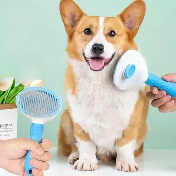 Расческа для удаления волос с мяуканьем для удаления плавающей щетки для волос, собака, дергающая волосы, артефакт, очистка длинных волос, специальные принадлежности для домашних животных и кошек розовый