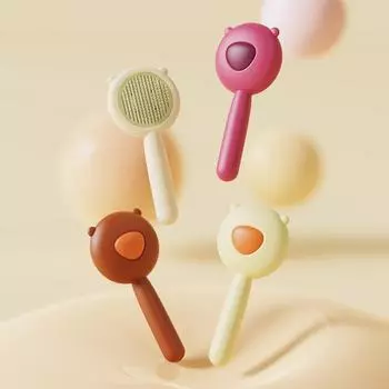 Расческа для ухода за домашними животными для кошек и собак — удаляет выпавшую шерсть и распутывает колтуны, можно мыть Bear Hair Removal Needle Comb Box Set