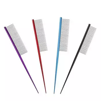 Расческа для ухода за домашними животными Инструмент для ухода за домашними животными Расческа для подшерстка для домашних животных Кошки Собаки Легко удалять колтуны Маленькие Средние Большие Собаки Продукт XS чёрный