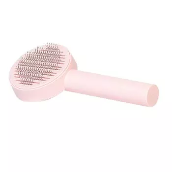 Расческа для ухода за домашними животными Эффективная удобная универсальная щетка для чистки шерсти кошек собак для дома и улицы розовый