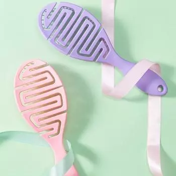 Расческа для укладки, удобный массаж головы, профессиональный стильный уход за влажными и сухими волосами для женщин фиолетовый