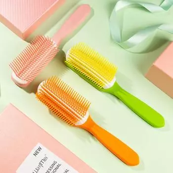 Расческа для укладки волос износостойкая противоскользящая унисекс модная шампунь щетка для мытья волос для душа для дома чёрный