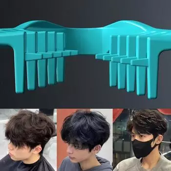 Расческа для укладки волос с широкими зубьями, накладные гребни для челки, синие волосы, пушистый парикмахерский инструмент для женщин и мужчин