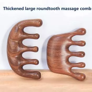 Расческа для волос из сандалового дерева, массажер для акупунктурных точек кожи головы, портативная расческа с деревянной ручкой, антистатический инструмент для укладки