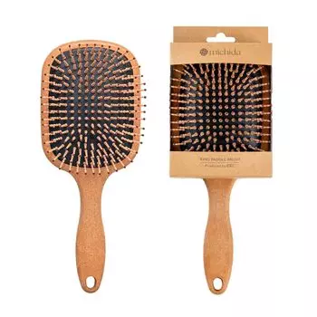 Расческа для волос michida, расческа-лопатка King Paddle Brush для мужчин, женщин, детей, массажная расческа для кожи головы, улучшение качества волос, длина 1 (Всего 26см, шт.) бежевый