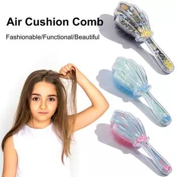Расческа для волос, нежная портативная расческа-подушка из АБС-пластика с зеленым дном, морская звезда, воздух для дома синий