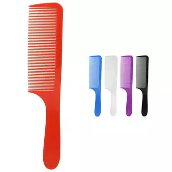 Расческа для волос Пластиковые изогнутые расчески для распутывания волос с тонкими зубьями для салона, домашнего парикмахера Black