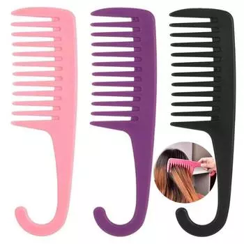 Расческа для волос с большими и широкими зубцами, 3 шт. Расческа для душа, влажная расческа для длинных, влажных или вьющихся волос, инструмент для салона кровообращения для распутывания волос