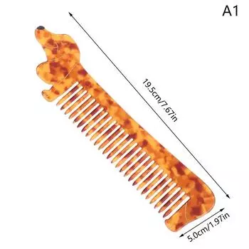 Расческа для волос с милым щенком, широкие зубья, ацетатная парикмахерская расческа, антистатическая массажная расческа, красочные инструменты для укладки волос 19.5*5cm