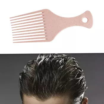 Расческа для волос с ручкой, широкие зубчики, гладкая жёлтый