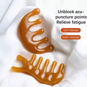 Расческа для волос Scalp Relax Acupoint Massager Портативная массажная расческа с пятью широкими зубьями Акупунктурная терапия Антистатические гладкие волосы C