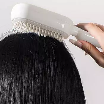 Расческа для волос, выдвижная массажная расческа, воздушная подушка, расческа с воздушной подушкой, очистка одним касанием, домашнее использование, антистатическая расческа для разглаживания волос розовый