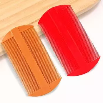 Расческа для вшей Расческа для удаления перхоти Головной зуд Выскабливание Головных вшей Пластиковая двусторонняя расческа жёлтый