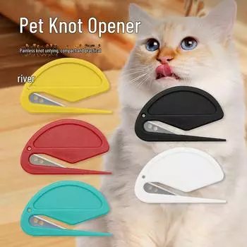 Расческа и нож для распутывания шерсти длинношерстных кошек и собак null красный