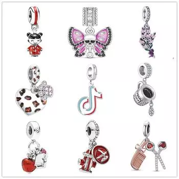 Расческа и ножницы, пожарный гидрант, подвеска, бусина, подходит, оригинальный модный браслет, кулон, ювелирные изделия своими руками для женщин, подарок