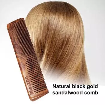 Расческа из сандалового дерева, антистатический массаж головы, парикмахерская, усы, уход за укладкой, мужская расческа для