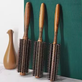 Расческа из щетины с грушевидной головкой для укладки волос Термостойкая расческа Расческа для прямых волос Расческа-расческа Расческа для завивки волос 8827-S