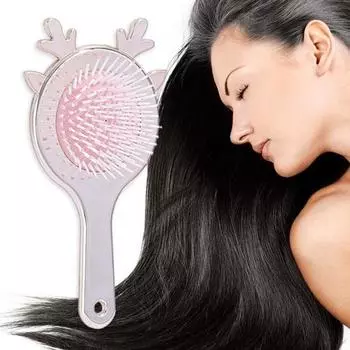Расческа на воздушной подушке, милая антистатическая расческа в форме рога, щипцы для завивки волос, массажная расческа для кожи головы, женские аксессуары для укладки волос A