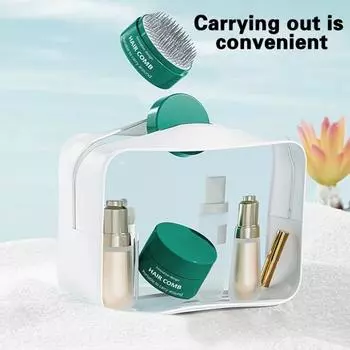 Расческа на воздушной подушке, многоразовая антистатическая щетка для волос, самоочищающийся массаж головы с одной клавишей, портативная женская парикмахерская массажная расческа, товары для дома белый