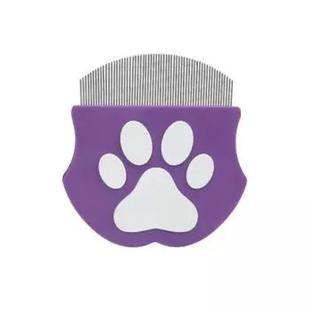 Расческа от блох для домашних животных, инструмент для удаления пятен от слез у домашних животных, расческа из нержавеющей стали для ухода за собаками и кошками с закругленными зубцами для мелких, средних и крупных домашних животных