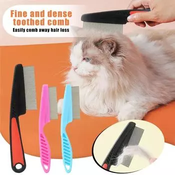 Расческа от блох, многофункциональная расческа для волос, удаление пятен от блох и слез, расческа от блох для собак, тонкая расческа, расческа для ухода за шерстью S