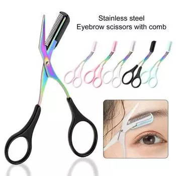 Расческа с эргономичными гладкими краями, острым лезвием, портативная, водонепроницаемая для стрижки бровей, нержавеющая сталь мятный зеленый