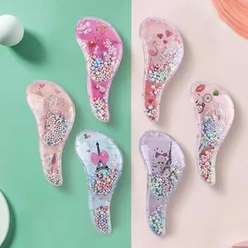 Расческа с героями мультфильмов, прозрачная, красочная, эргономичная, красивый внешний вид, расческа на воздушной подушке для волос для детей B