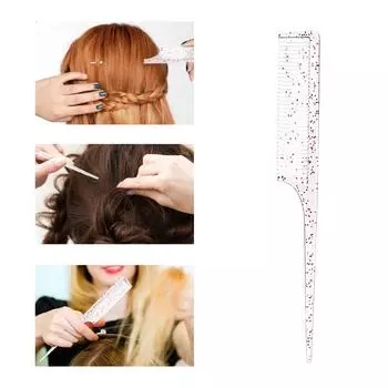 Расческа с хвостиком для плетения и укладки волос, 1 шт., профессиональная антистатическая расческа с хвостиком синий