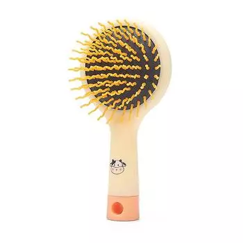 Расческа с мультяшной радужной воздушной подушкой, массажная расческа для кожи головы, расческа для волос, складная расческа с воздушной подушкой и зеркалом, портативная мини-массажная расческа