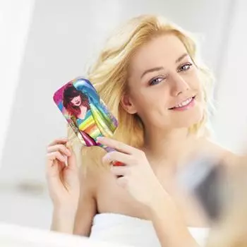 Расческа с принтом мультяшного певца, мягкая щетина, массаж кожи головы, портативная антистатическая расческа с воздушной подушкой, для мужчин и женщин, инструменты для укладки волос, распутывания, музыка