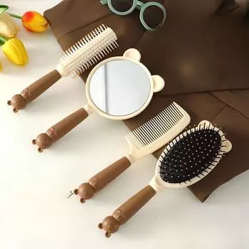 Расческа с рисунком кота, зеркальная расческа на воздушной подушке, массажная расческа, портативная антистатическая пушистая расческа для волос для женщин, подушка безопасности curly comb 20*4cm