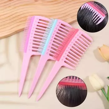 Расческа с широкими зубьями и антистатическим эффектом для волос, двухсторонняя расческа для салона парикмахера, инструменты для укладки озеро синий
