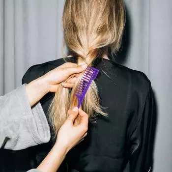 Расческа с широкими зубьями, пушистая антистатическая защита, стиль, укрепление домашнего использования, портативная нейлоновая расческа для волос для женщин чёрный