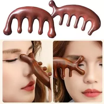 Расческа с широкими зубцами для стимулирования роста волос, ручной массажер для головы, меридиан, глаз, тела