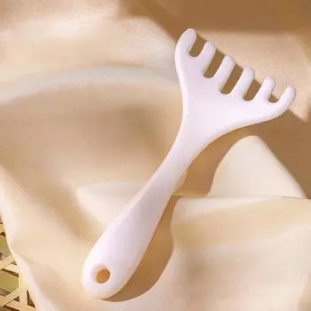 Расческа с широкими зубцами и длинной ручкой из смолы, массажер для меридиана, антистатическая головка, массажер с шестью когтями, способствующий циркуляции крови