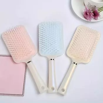 Расческа с воздушной подушечкой в виде русалки для женщин - антистатическая, распутывающая и укладочная щетка для длинных вьющихся волос - нейлоновые/пластиковые щетинки с ручкой из АБС-пластика розовый