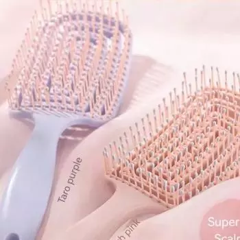Расческа с воздушной подушкой, пушистая массажная щетка для волос против выпадения волос для всех типов волос для длинных густых тонких вьющихся натуральных волос фиолетовый