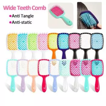Расческа с воздушной подушкой Расческа для спутанных волос Массажная расческа Антистатическая выдолбленная Расческа для влажных вьющихся волос Инструмент для укладки волос парикмахера