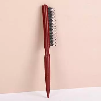 Расческа-щетка из щетины кабана с крысиным хвостом для разделения волос на секции для контроля краев, начесывания, разглаживания, укладки волос 1 pcs