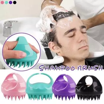 Расческа Шампунь Щетка-массажер для волос Расческа для тела Массаж головы для тела Силиконовая щетка для волос One Size фиолетовый