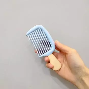 Расческа со средними зубцами, прочная, утолщенная, детская, портативная, гладкая, в форме мороженого, пластиковая расческа orange