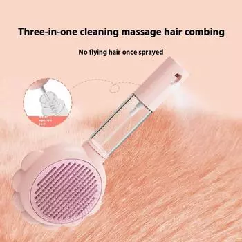 Расческа-спрей для домашних животных с подсолнухом, новинка 3 в 1, ручное удаление собачьей шерсти, щетка для распыления воды, принадлежности для ухода за кошками, собаками, чистящая паровая щетка