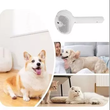 Расческа-спрей для шерсти домашних животных, защищающая от брызг, цветная паровая щетка для кошек, щетка для ухода за кошками, принадлежности для домашних животных розовый