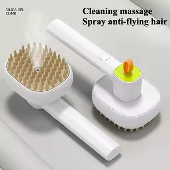 Расческа-спрей с мягкими зубами для домашних собак и кошек, уход за волосами, паровая расческа для удаления плавающих волос, средства для чистки против летающих волос 17.7*7.2*8.7cm