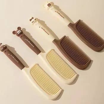 Расческа Yousheng с героями мультфильмов, нежный массаж головы, гладкие зубы, прочная полипропиленовая расческа для девочек, использующая студенческую расческу для детей Rabbit белый