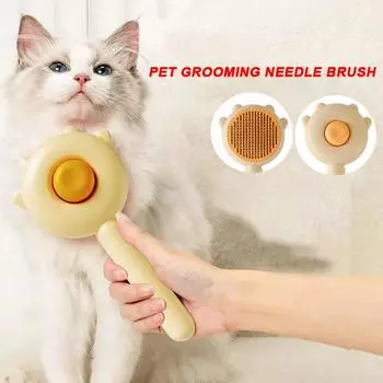 Расчески для кошек, игольная щетка для ухода за домашними животными, волшебная массажная расческа для ухода за кошками и собаками, средства для чистки домашних животных зелёный
